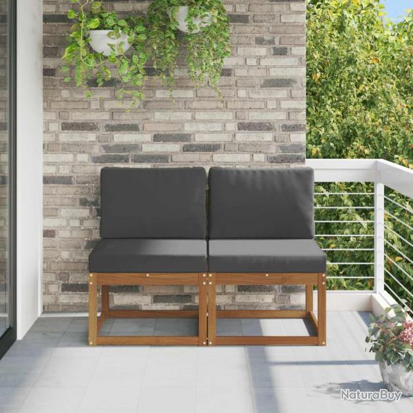 2 Pi�ce Sofa de milieu ext�rieur Bois d'Acacia Massif