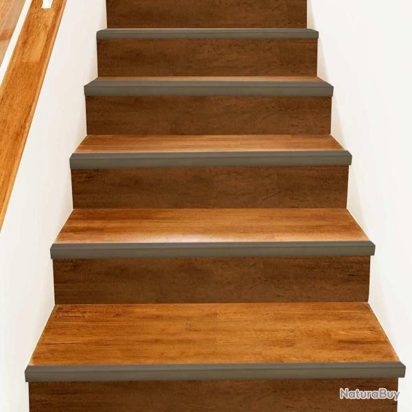 Nez de marche 30 pcs Marron 67 x 3 x 2 cm Aluminium