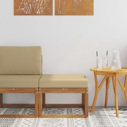 Pouf d'Ext&eacute;rieur Bois d'Acacia Massif Naturel