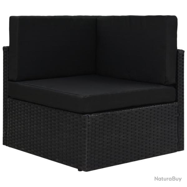 Canap� d'angle sectionnel R�sine tress�e Noir