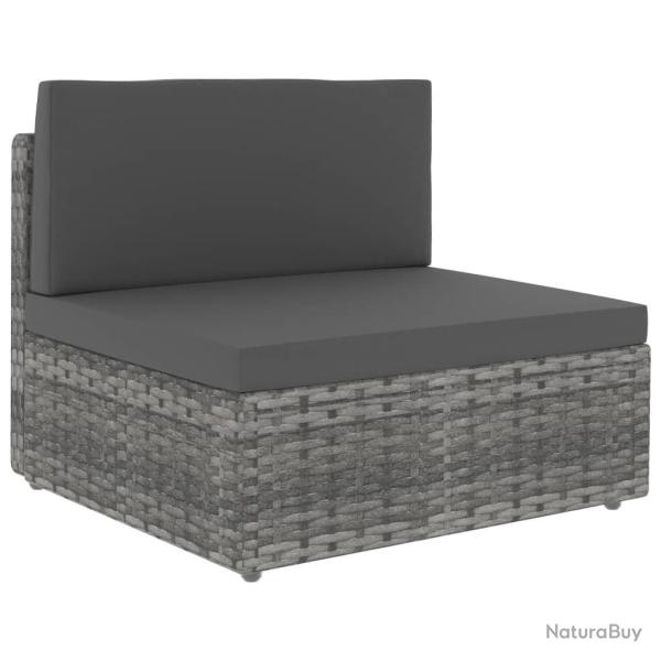 Canap� central sectionnel R�sine tress�e Gris