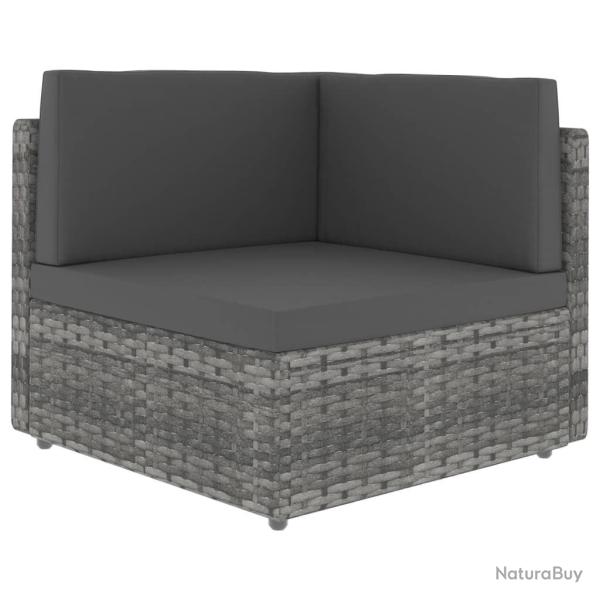 Canap� d'angle sectionnel R�sine tress�e Gris