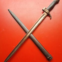 Baionnette Berthier 1892, avec fourreau