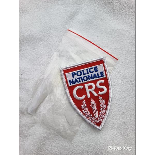 Insigne badge tissu CRS Police Nationale