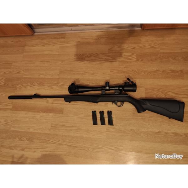 Rossi 8122 + 3 chargeurs + colliers hauts + Mod�rateur SAPL still 3 (sans optique) - Neuve