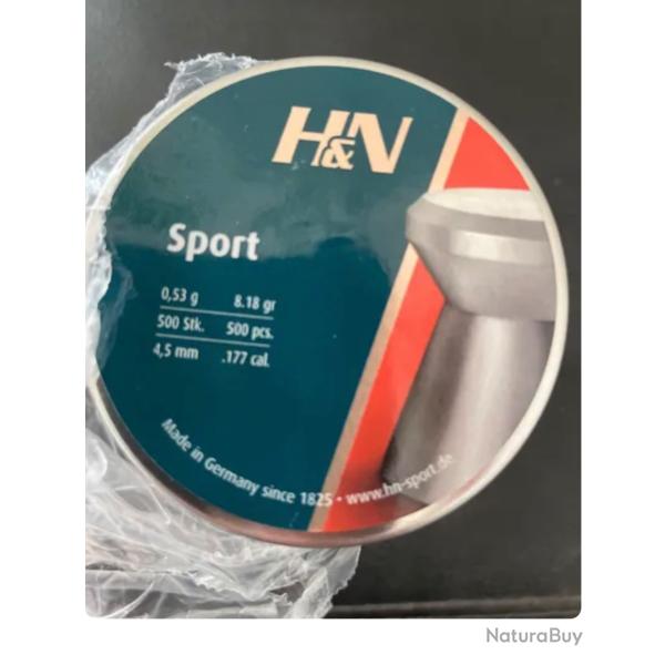 Plombs H&N Sport diam�tre 4.50