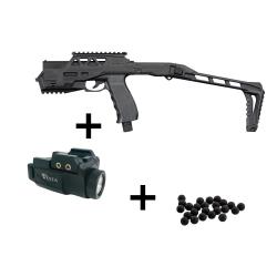 Pack Pistolet Vesta PDW50 Calibre 50 Avec Lampe Tactique
