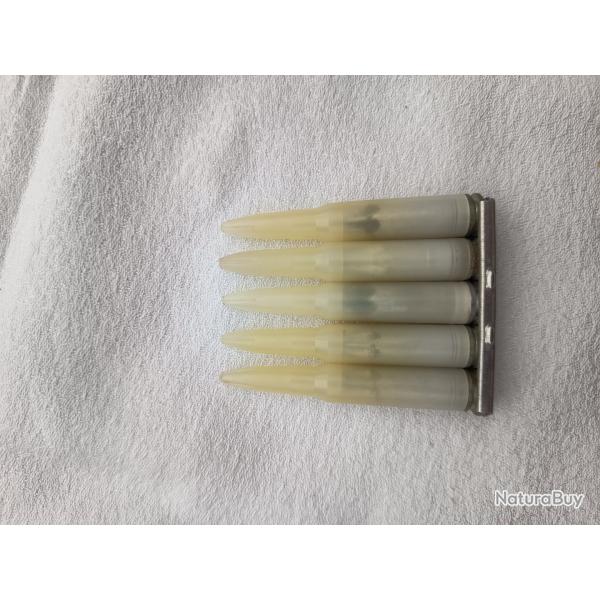 clips de 5 cartouches � blanc en plastique blanc