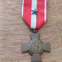 M&eacute;daille militaire - Croix de la Valeur Militaire avec une citation