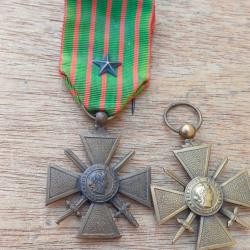 Croix de Guerre 1914-1918 avec une citation &agrave; l'ordre du r&eacute;giment + cadeau