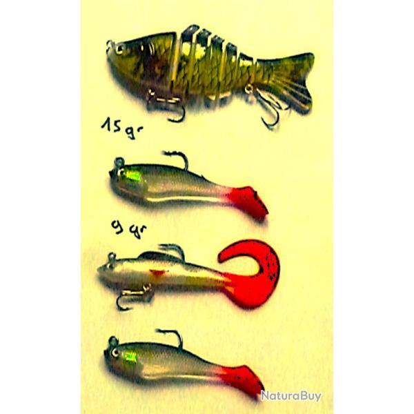 Lo 4 leurres carnassiers.