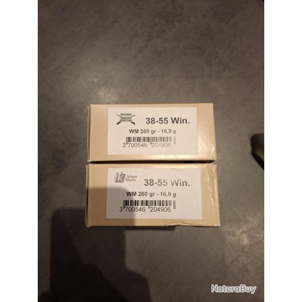 2 boites de balles  38-55 win de marque SOLOGNE.