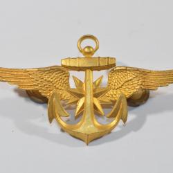 Insigne de casque Shako officier arm&eacute;e de l'air Fran&ccedil;ais marine m&eacute;daile  WW1/WW2 Post (20A)