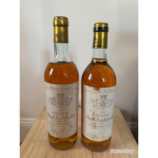 Rare - ch�teau haut-fontebride 1978 - sauternes - grand vin liquoreux ancien