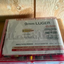 JEUX DE 4 OUTILS CARBURE RECHARGEMENT ARMES DE POING - LEE PRECISION - 9MM LUGER - 90963