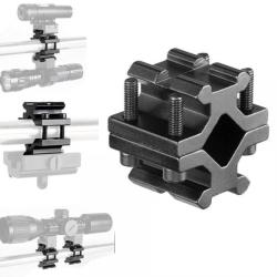 Double rails !!!!  Adaptateur fixation sur canon de ( 13 mm &agrave;  25,4  )