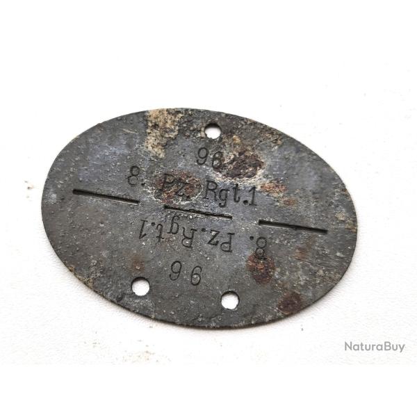 plaque d'identit� allemande panzer regiment