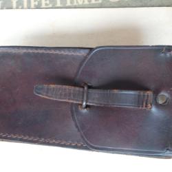 POCHETTE VIDE EN CUIR ORIGINE ARMEE FRANCAISE
