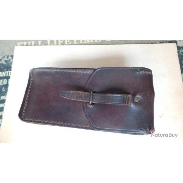 POCHETTE VIDE EN CUIR ORIGINE ARMEE FRANCAISE
