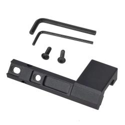 Support Lampe MLOK D&eacute;port&eacute; Bas Compact Rail 20 mm Airsoft Fixation Stable Noir