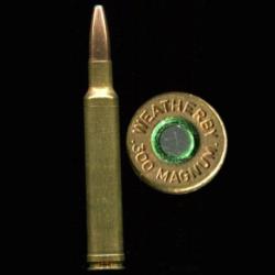 .300 Weatherby Magnum - longue balle cuivre pointe plomb