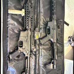 Lot airsoft M4 Cyma custom MOSFET + WELL WE01 Plus - upgrades + red dot