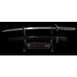 Exceptionnel Sabre d'Officier de la Marine Imp&eacute;riale Japonaise (Kyu-Gunto Type 19) - Lame Ancienne