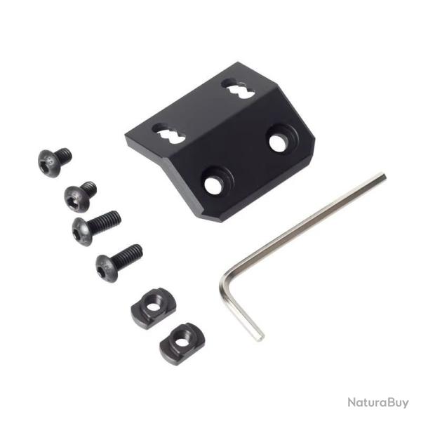 Support Picatinny R�glable Aluminium 20 mm Multi-Position Accessoire Tactique Airsoft Noir