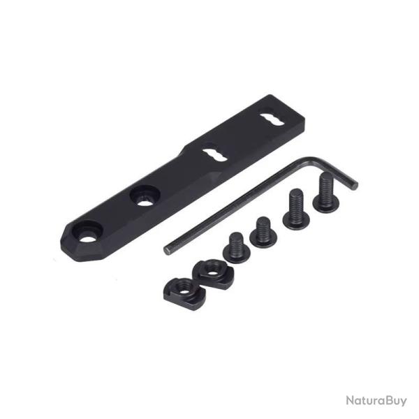Rail Adaptateur MLOK 20 mm Compact Airsoft Extension Fixation Accessoire Noir