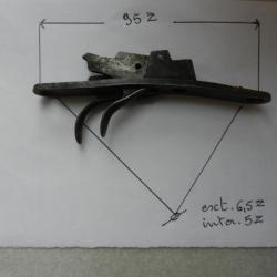 pi&egrave;ce d&eacute;tach&eacute;e double d&eacute;tentes pour ancien fusil de chasse