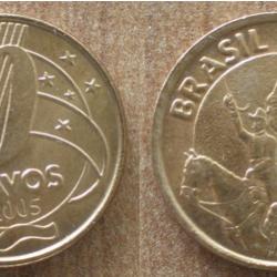 Bresil 10 Centavos 2005 Piece Reals Cruzeiros Centavo Amerique Sud Cruzados