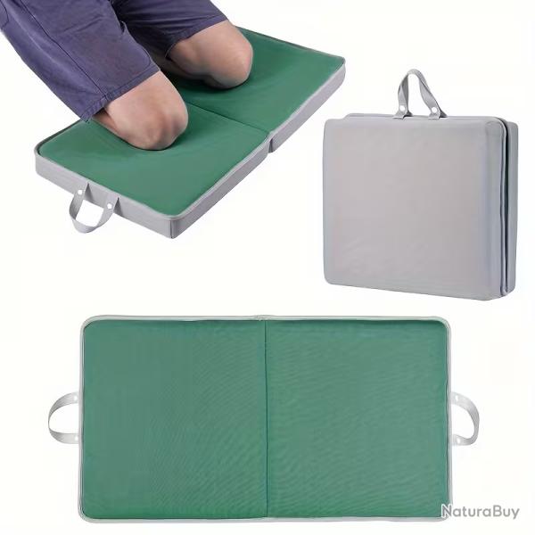 Tapis de Protection Genoux Pliable Gris Vert Multi-Usage Jardinage Yoga Stand de Tir Maison