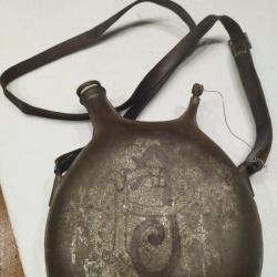 Gourde Francaise grav&eacute;e WW1/WW2