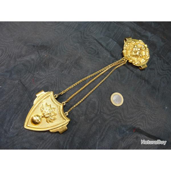 garniture bouclerie pour giberne gendarme 3 �me r�publique