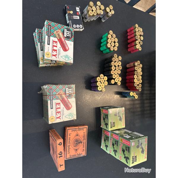 Lot cartouche calibre 16 ancienne et r�cente