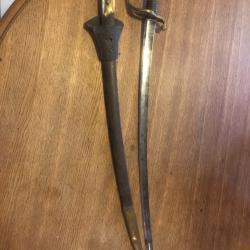 beau sabre  d'officier de la garde nationale avec lame grave  mod&egrave;le 1821