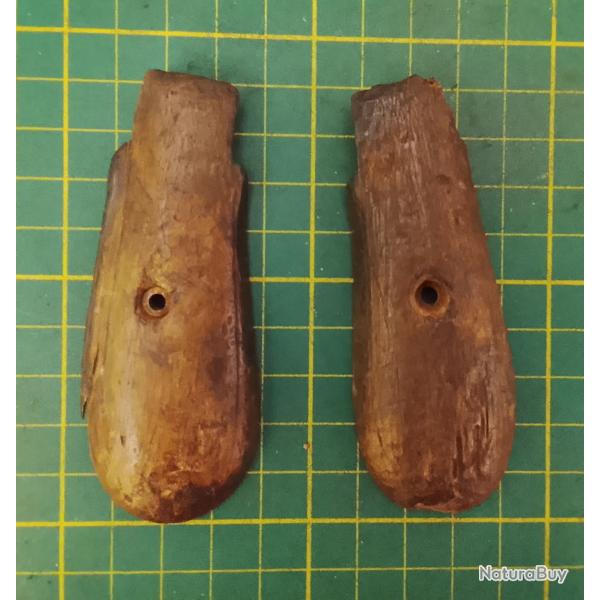 Jeu de plaquettes de crosse revolver ovales