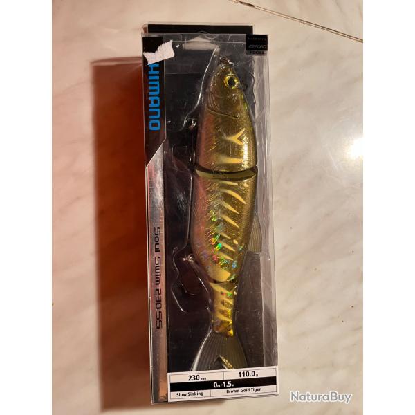 Leurre brochet: Soul swim 110gr shimano 23cm brown gold Tiger neuf