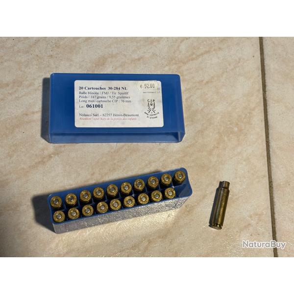!!! Rare !!! 20 �tuis amorc�s calibre 30-284 Winchester