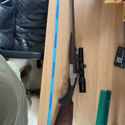 Vends carabine double express Gaucher , faux corps grav&eacute;s , calibre 8/57 Jrs ,lunette battue schmidt