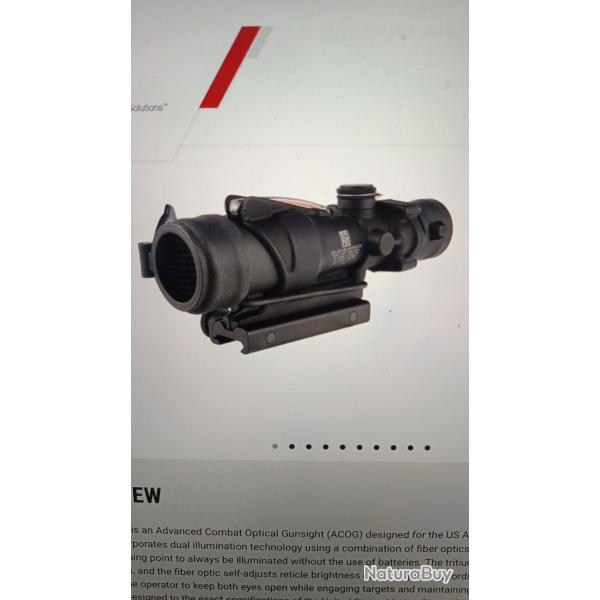 Lunette Trijicon ACOG TA02 4x32 avec r�ticule lumineux (ballistic rouge (CHEVRON) avec montage TA51