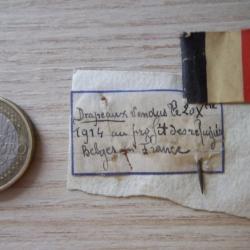 souvenirs 1914 r&eacute;fugi&eacute;s Belge en France insigne collection