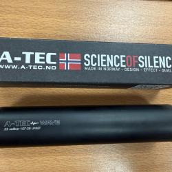 SILENCIEUX A-TEC WAVE CAL22LR 1/2X28 GARANTIE 1 ANS