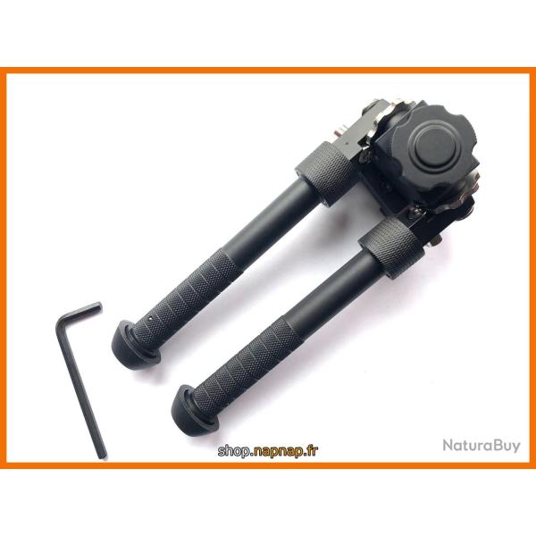 Bipied tactique picatinny en aluminium sur rotule � d�gagement rapide