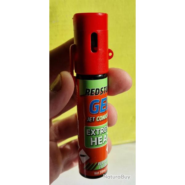AEROSOL DE DEFENSE 20ML/26G GEL CS + POIVRE, capot rouge