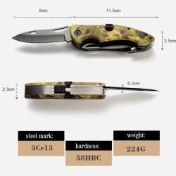 couteau pliant 3 lames