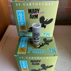 Cartouches MARY ARM puma 28 cal. 16/67 7 1/2