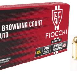 Munitions FIOCCHI Cal 380 Auto - 9mm Short 95Gr Fmj x500