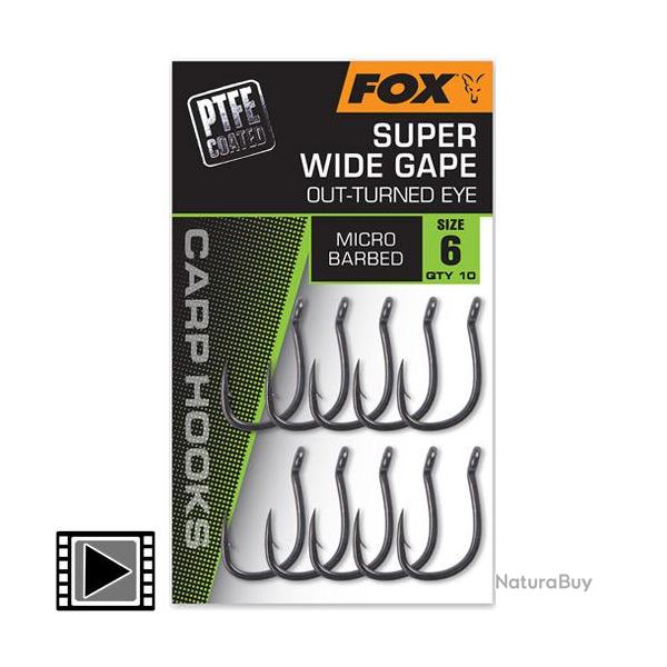 Hame�on Fox Super Wide Gape Outturned Eye (par 10) n� 6