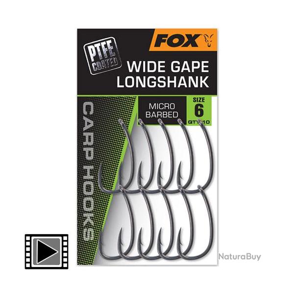 Hame�on Fox Wide Gape Long Shank (par 10) n� 6